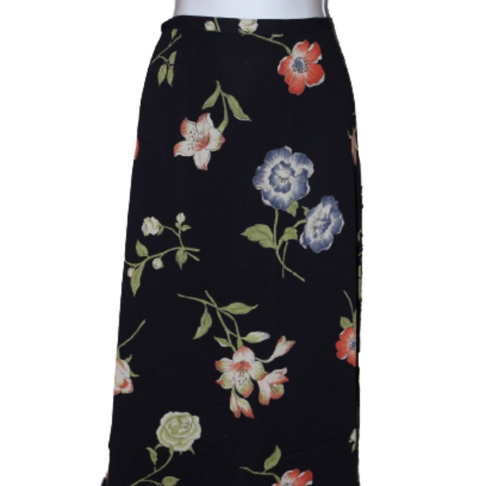 Chaus Long Print Skirt Size 16 NWOT